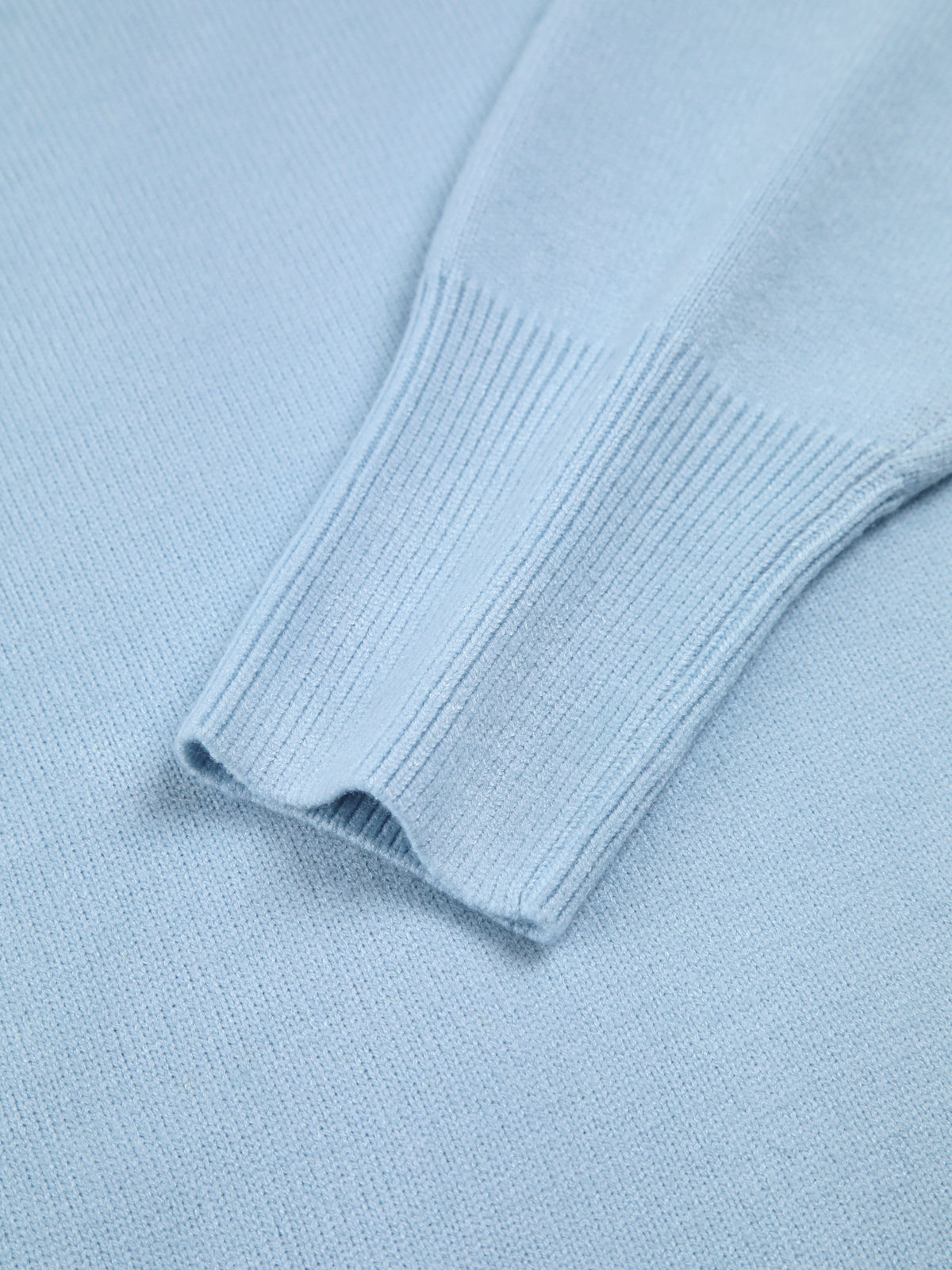 Clear Blue Crew Neck Loose Fit Sweater