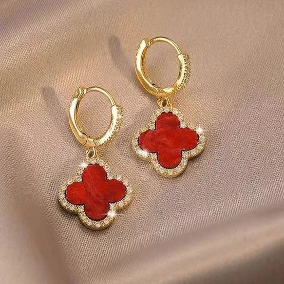 Dainty Floral Drop Earrings - Pexav