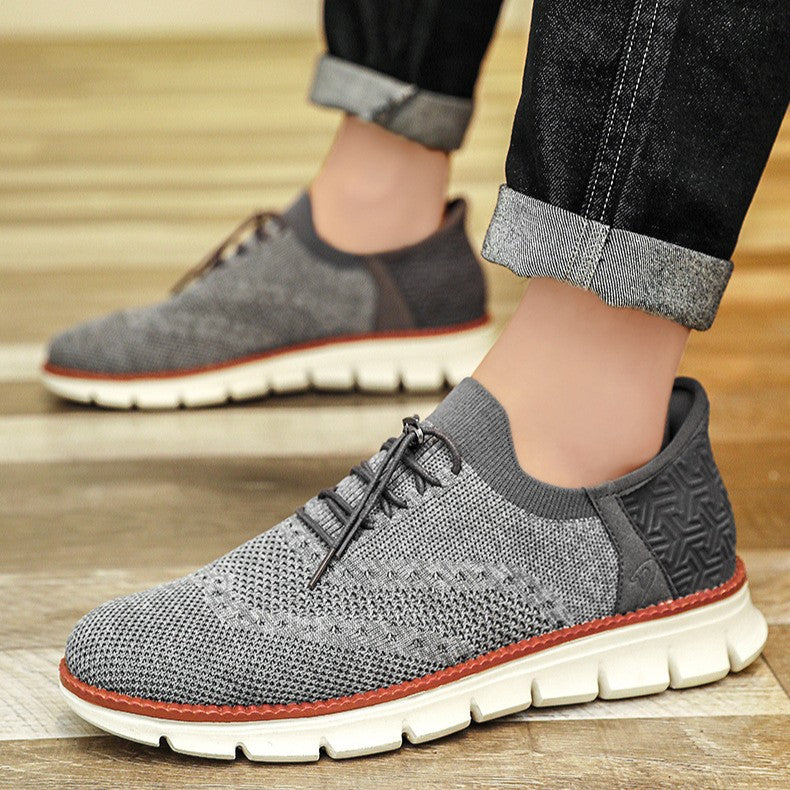 Comfortable Mens Lace Up Sport Shoes - Olytrend