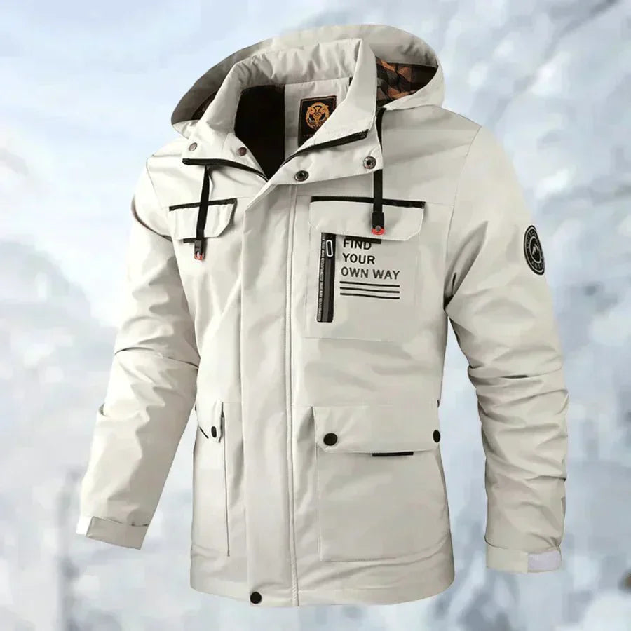 Waterproof and Breathable Men's Hooded Parka Jacket