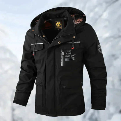 Waterproof Men's Hooded Windbreaker Jacket