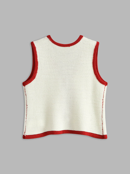 Multicolor Knit Sweater Vest