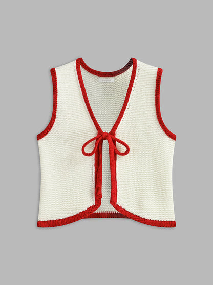 Multicolor Knit Sweater Vest - Pexav