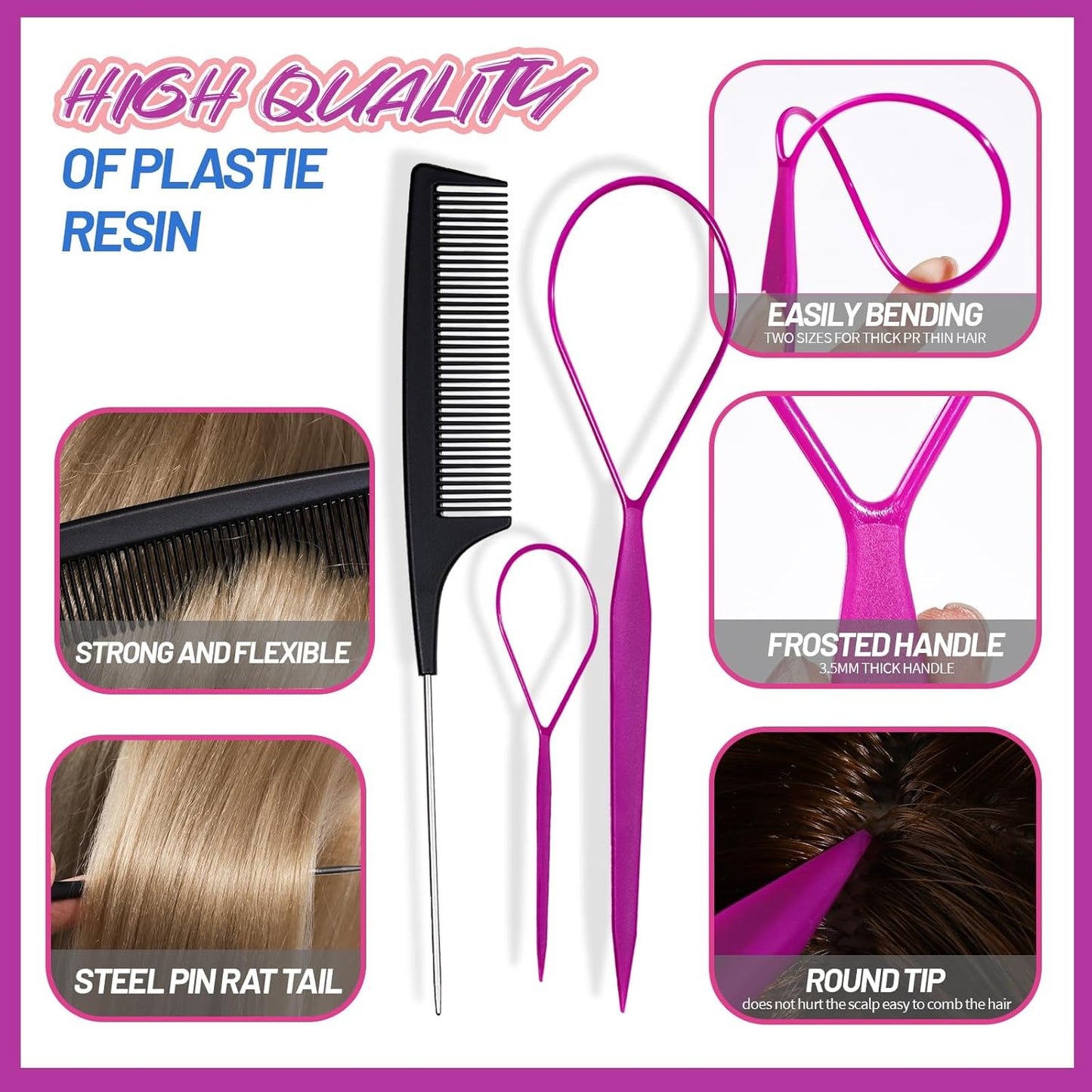 Colorful Elastic Hairbands and Accessories Set-Nora Luxe