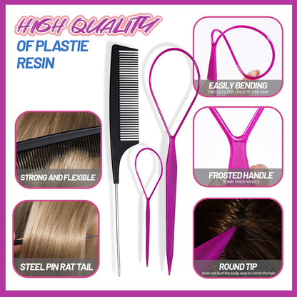 Colorful Elastic Hairbands and Accessories Set-Nora Luxe