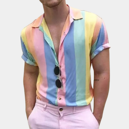 Vibrant Multicolor Mens Casual Shirt - Pexav