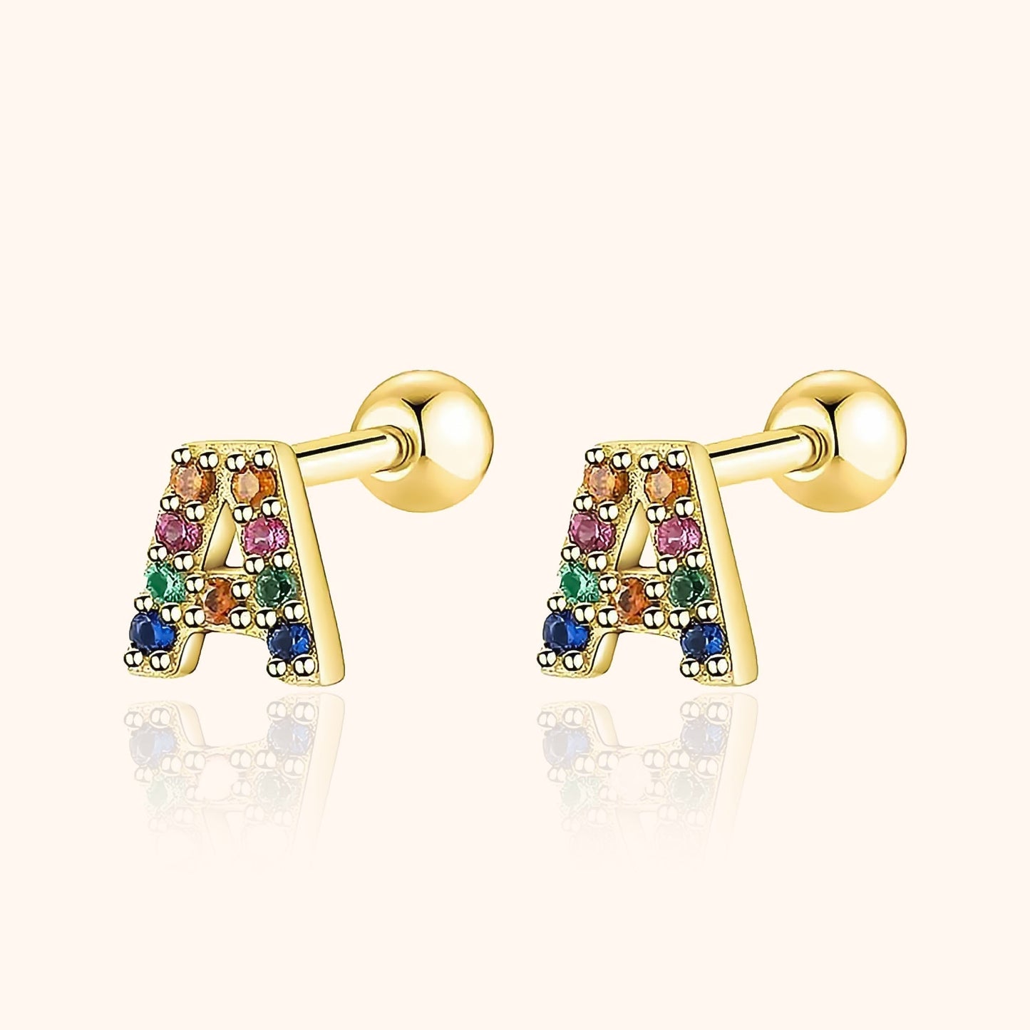 Vibrant Alphabet Letter Earrings - Pexav