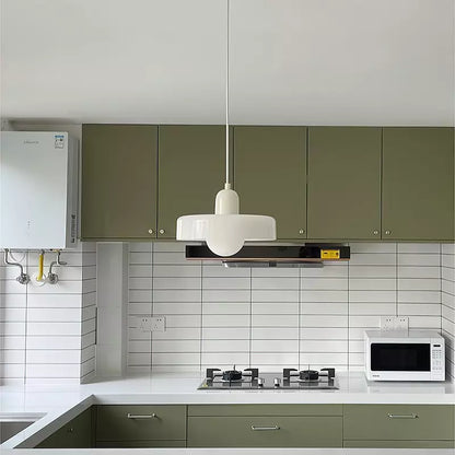 Colourful Pendant Lamp in Bauhaus Style - StiloGlas-9.84 x 7.09 in-Green-Red-Nora Luxe