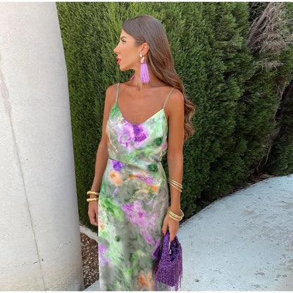 Colourful, Seductive Maxi Dress - Seraphina-S-Nora Luxe