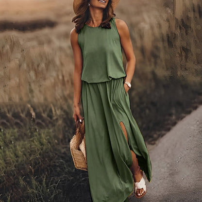 Colourful Stylish Summer Dress - Sophie Richter-Dark green-S-50% DISCOUNT!-Nora Luxe