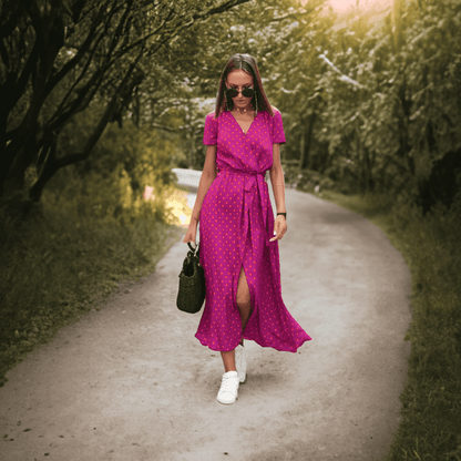 Colourful Summer Dress - Luna-Purple-S-Nora Luxe