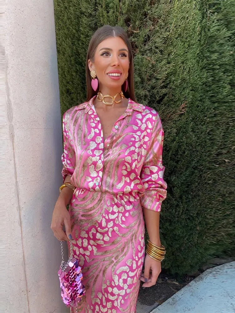 Vibrant Floral Print Summer Set - Pexav