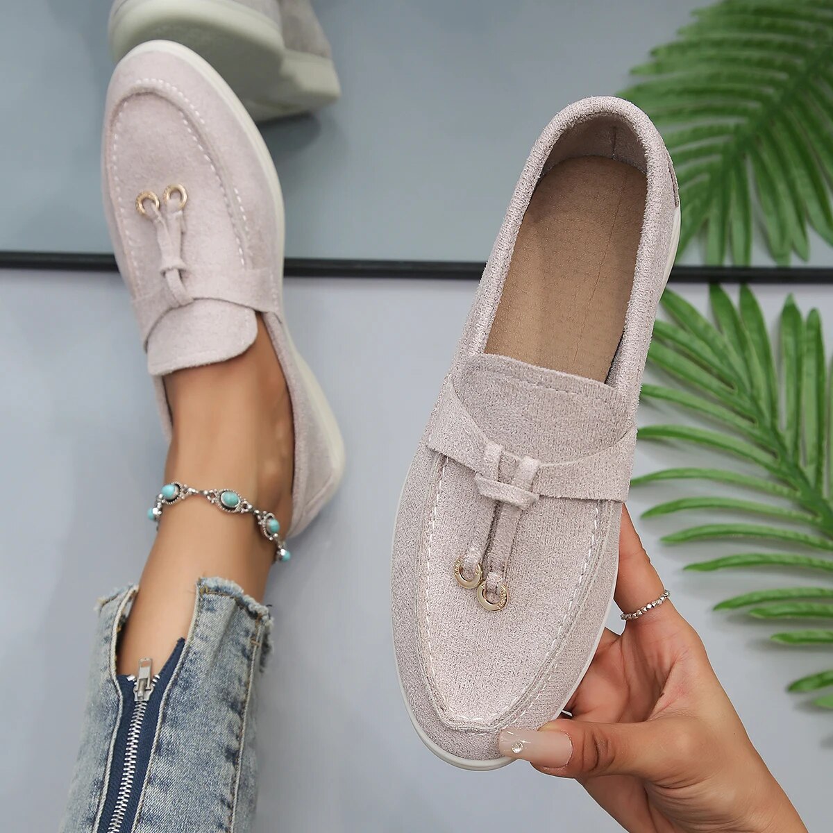Comfort Loafers - Avery-Beige-3.5-Nora Luxe