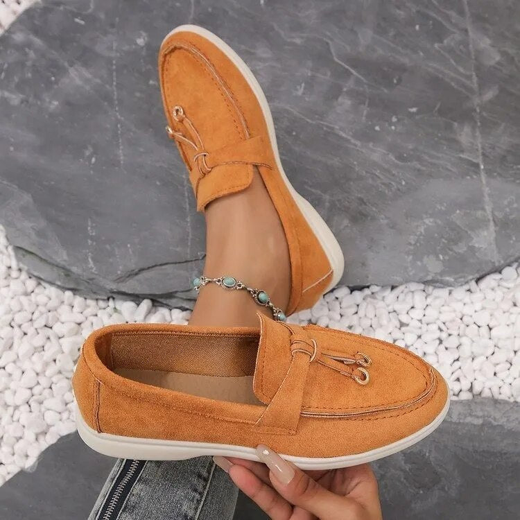 Comfort Loafers - Avery-Orange-3.5-Nora Luxe