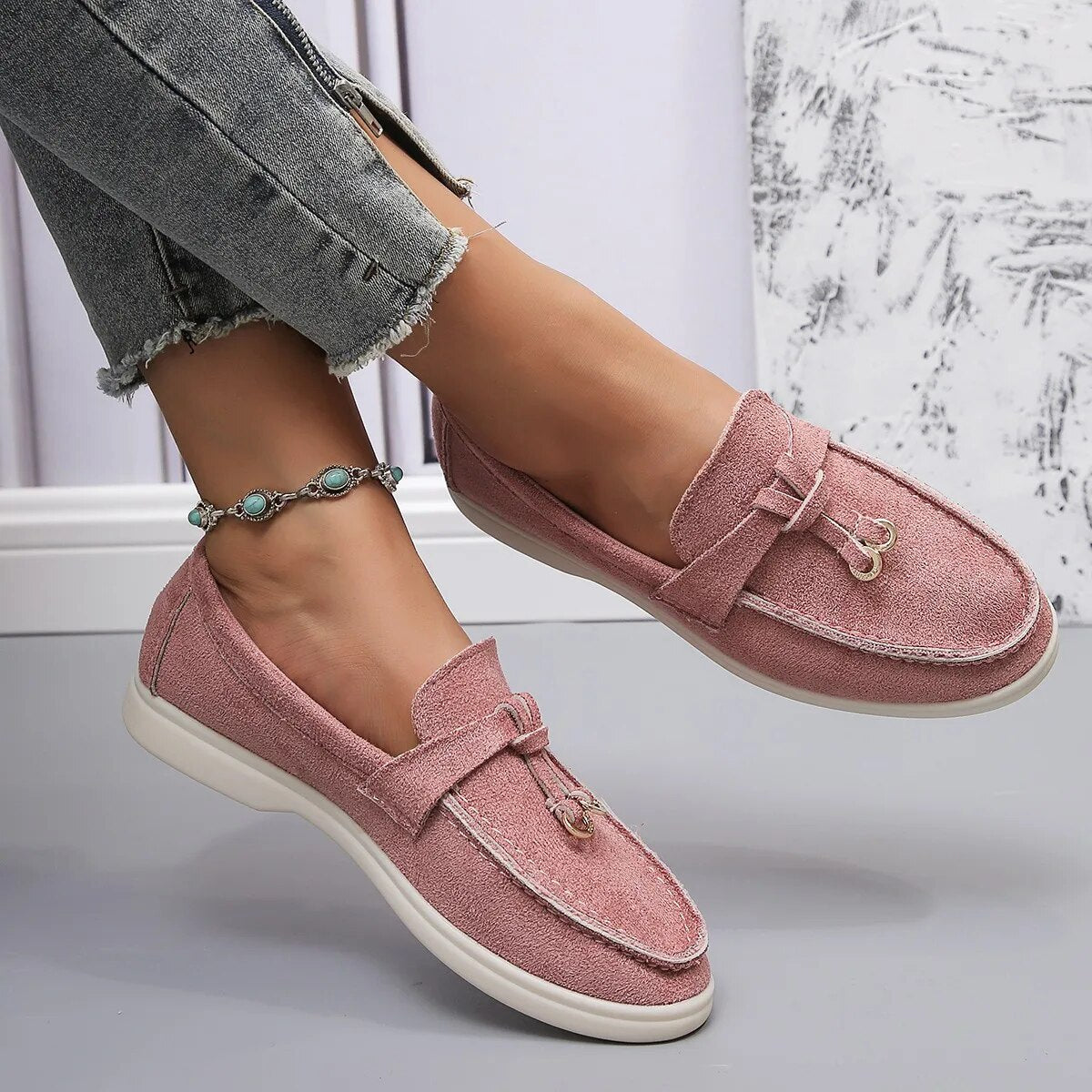 Comfort Loafers - Avery-Pink-3.5-Nora Luxe
