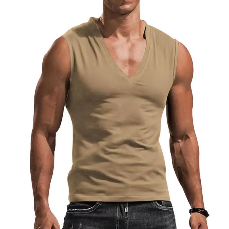Mouwloos en comfortabel zomershirt voor heren, perfect voor warme dagen.