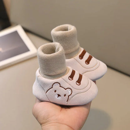 Comfortable and Anti-Slip Socks Shoes for Toddlers - TinySteps-Beige-S (0-6 months)-Nora Luxe