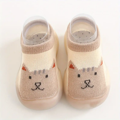 Comfortable Barefoot Toddler Sneakers - BearCubs-Khaki-2.5-3-Nora Luxe