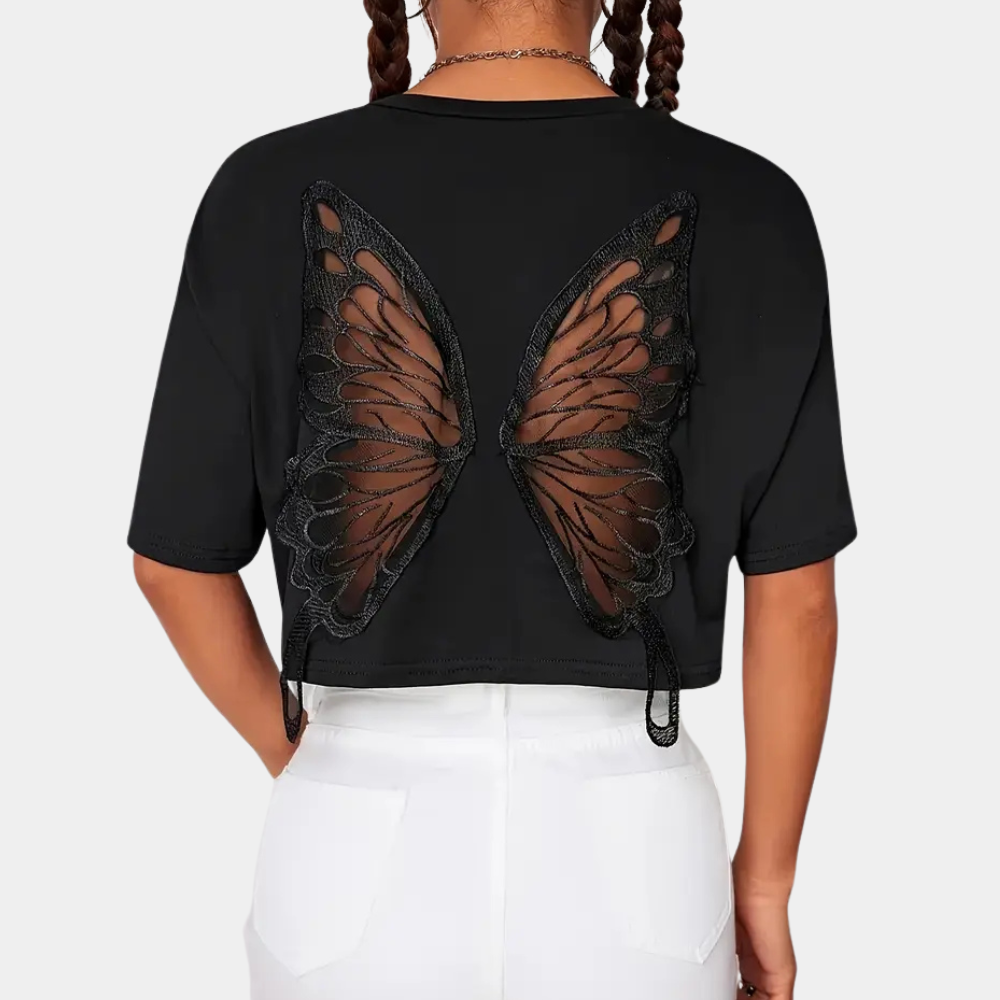 Comfortable Black T-shirt for Women - Livia-XS-Nora Luxe