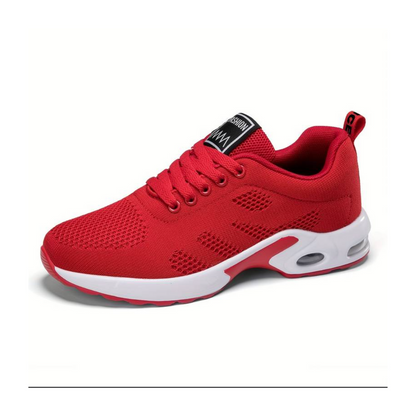 Comfortable & Breathable Orthopedic Women's Sneakers – Marlene-Red-3-Nora Luxe