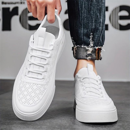 Comfortable Casual Men's Sneakers - UrbanEase-White-6.5-Nora Luxe