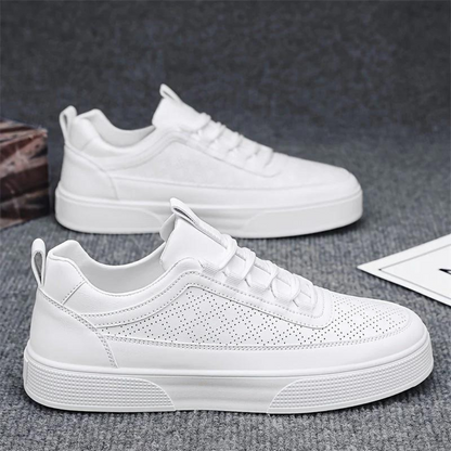 Comfortable Casual Men's Sneakers - UrbanEase-White-6.5-Nora Luxe