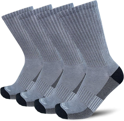Comfortable Cotton Sports Socks (4 or 6 Pairs) - Lucas-Dark gray (4 pairs)-Nora Luxe