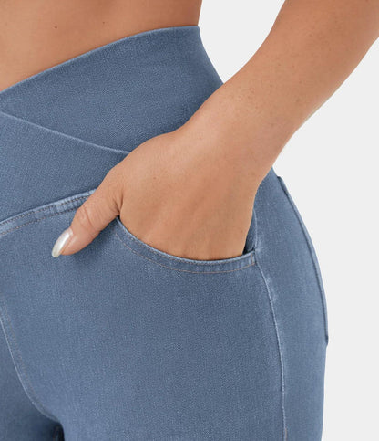 Comfortable Curvy High Waist Jeans - Aria-Light blue-XS-Nora Luxe
