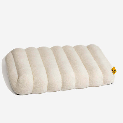 Comfortable Dog Bed - Cheesecake Comfort Bed-White-M-Nora Luxe