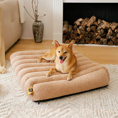 Comfortable Dog Bed - Cheesecake Comfort Bed-White-M-Nora Luxe