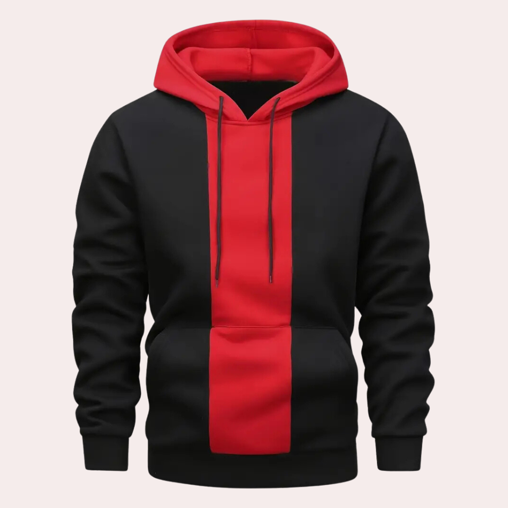 Casual Fit Colorblock Hooded Sweatshirt - Nocini