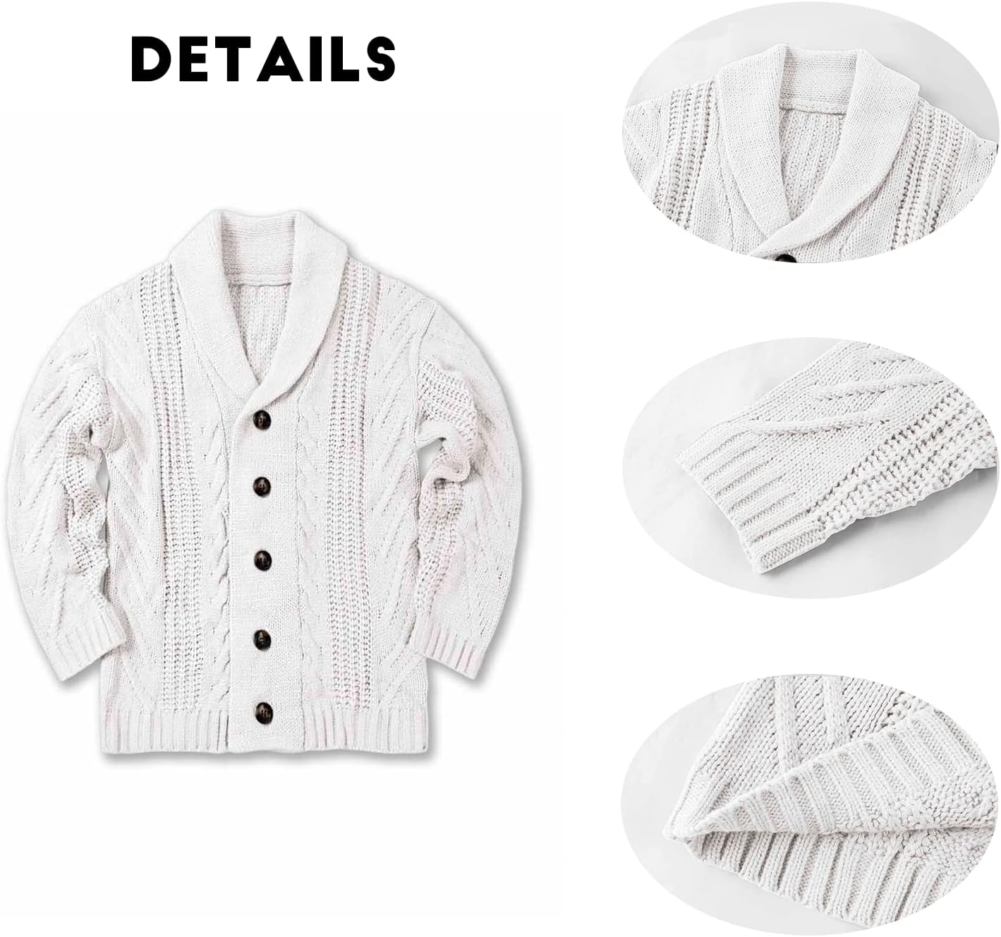 Comfortable Knitted Men's Cardigan - Lucas-Green-M-Nora Luxe