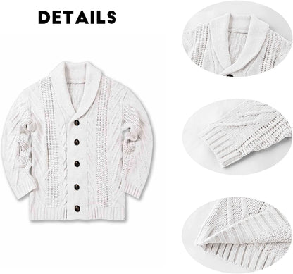 Comfortable Knitted Men's Cardigan - Lucas-Green-M-Nora Luxe