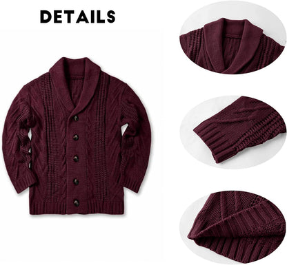 Comfortable Knitted Men's Cardigan - Lucas-Green-M-Nora Luxe