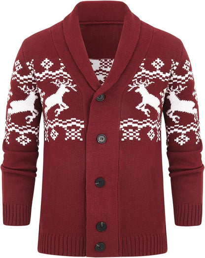 Soft Crew Neck Men's Cardigan - Pexav