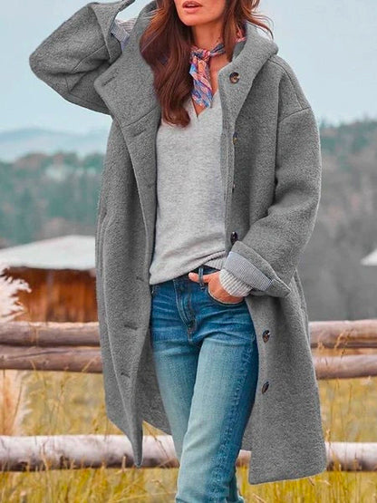 Comfortable ladies' coat – Anouk-Gray-S-Nora Luxe