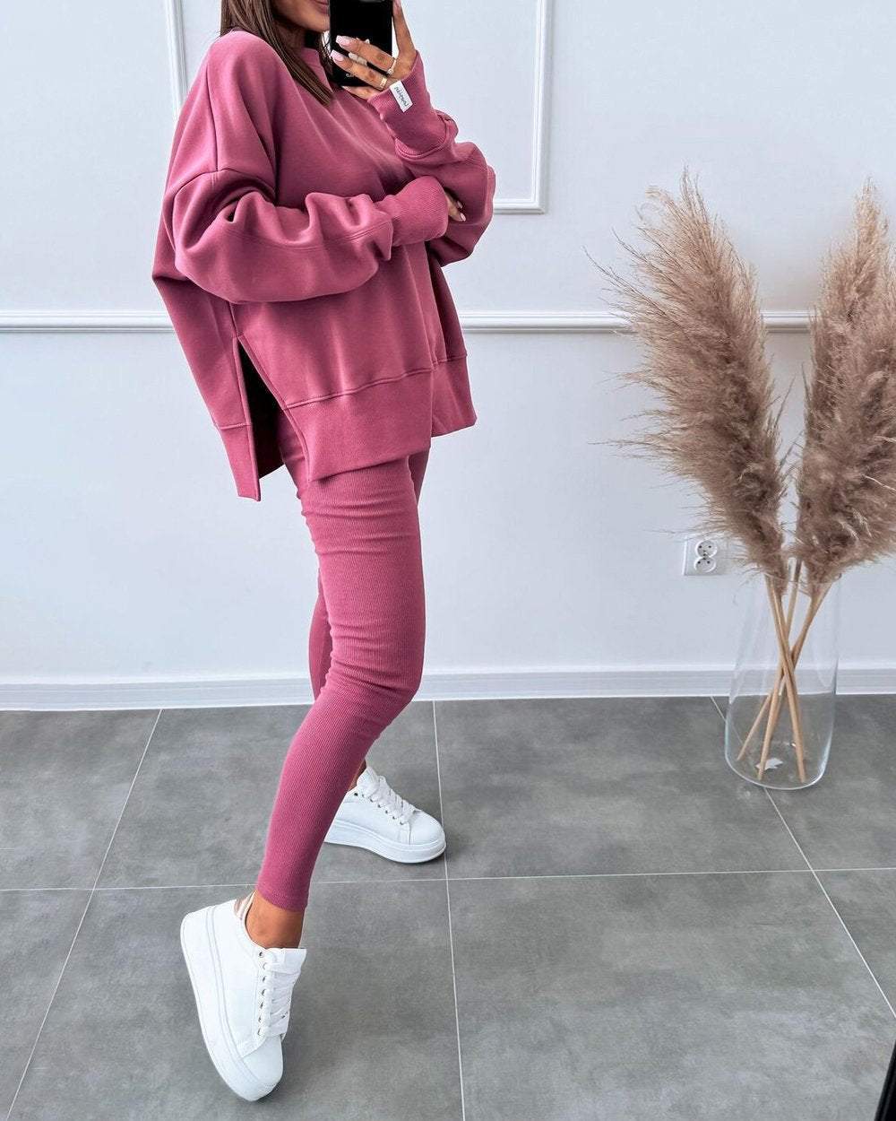 Comfortable Ladies Loungewear Set - Mila-Pink-S-Nora Luxe