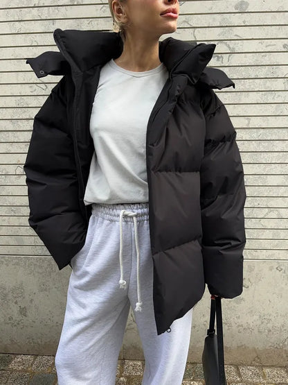 Comfortable Ladies Winter Coat - Aurora Luxe-Black-S-Nora Luxe