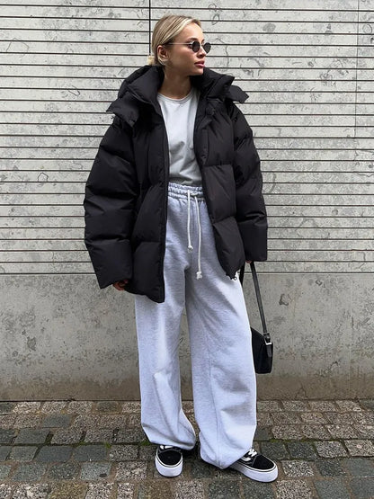 Comfortable Ladies Winter Coat - Aurora Luxe-Gray-S-Nora Luxe
