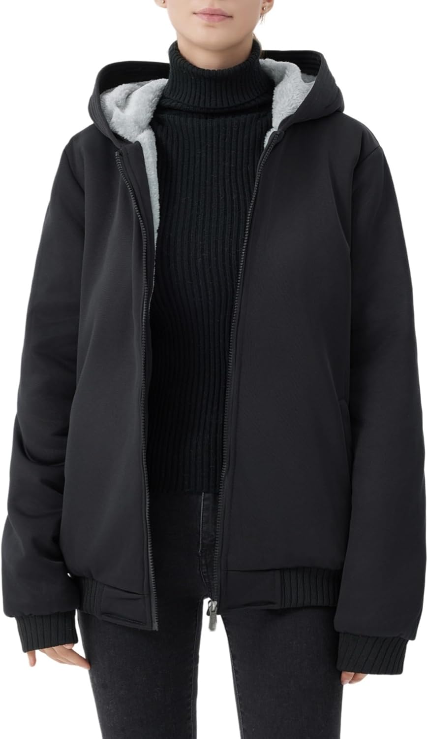 Comfortable Ladies Winter Fleece Vest - Gemma-Black-S-Nora Luxe