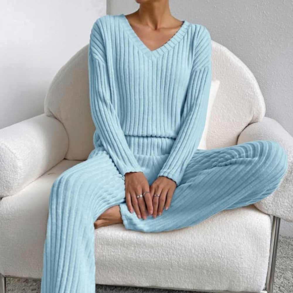 Comfortable Lounge Set for Women - Maren-Khaki-XS-Nora Luxe