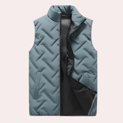 Comfortable Men's Bodywarmer - Daan-Blue-S-Nora Luxe