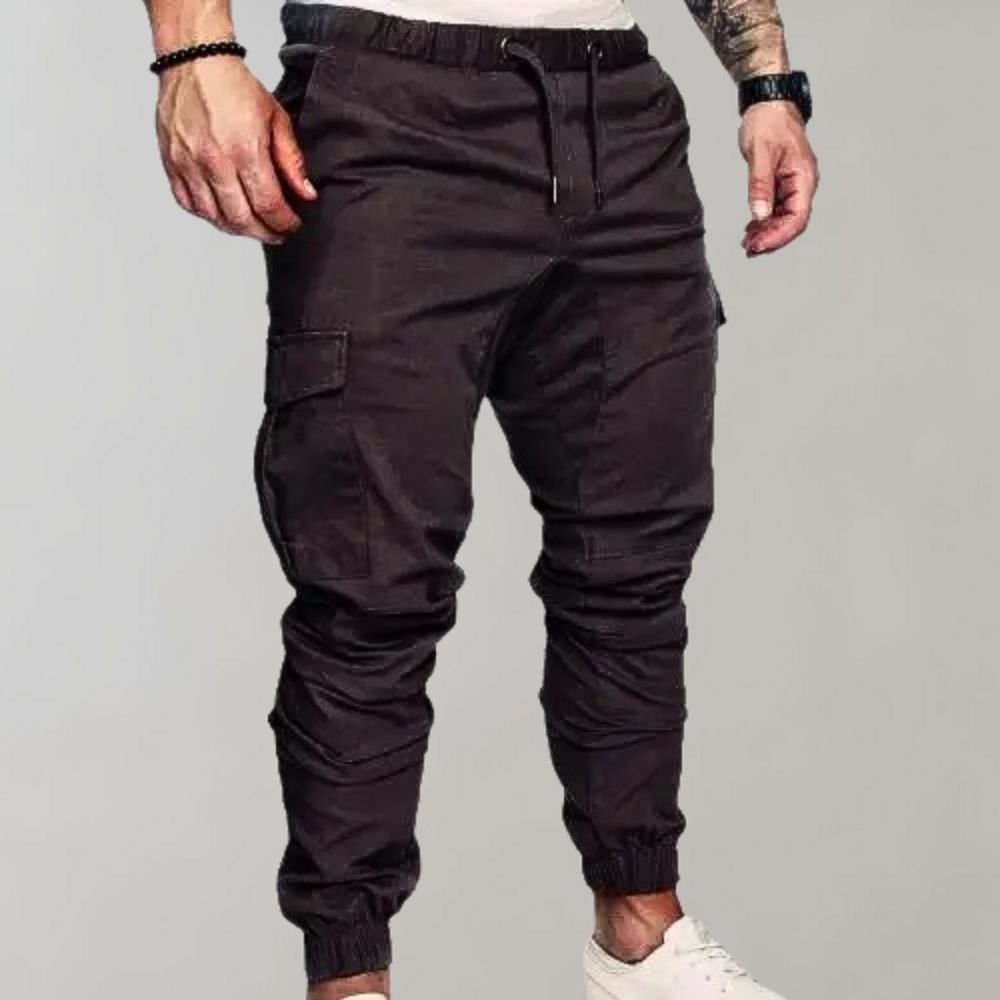 Relaxed Fit Men's Cargo Trousers - Pexav