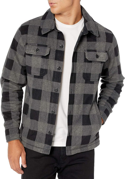 Comfortable Men's Fleece Shirt - Max-Black-S-Nora Luxe