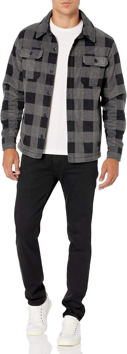 Comfortable Men's Fleece Shirt - Max-Black-S-Nora Luxe