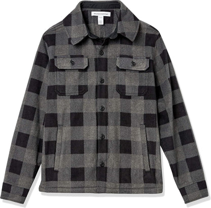 Comfortable Men's Fleece Shirt - Max-Black-S-Nora Luxe
