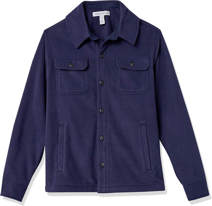 Comfortable Men's Fleece Shirt - Max-Black-S-Nora Luxe
