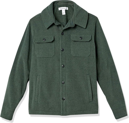 Comfortable Men's Fleece Shirt - Max-Black-S-Nora Luxe