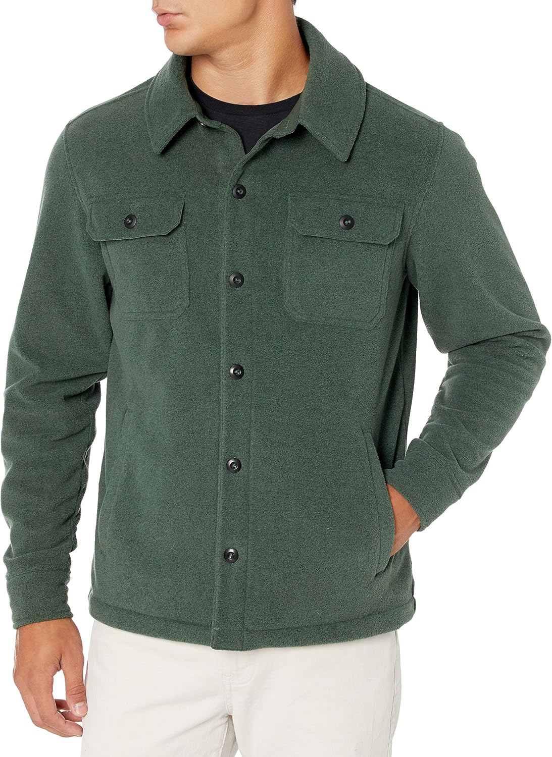 Soft Mens Fleece Pullover Shirt - Pexav