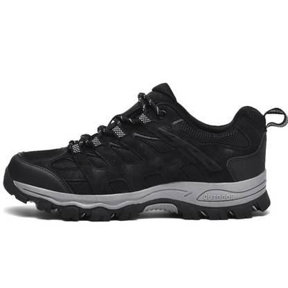 Comfortable Men's Hiking Shoes - TerraTrek-6-Black-Nora Luxe